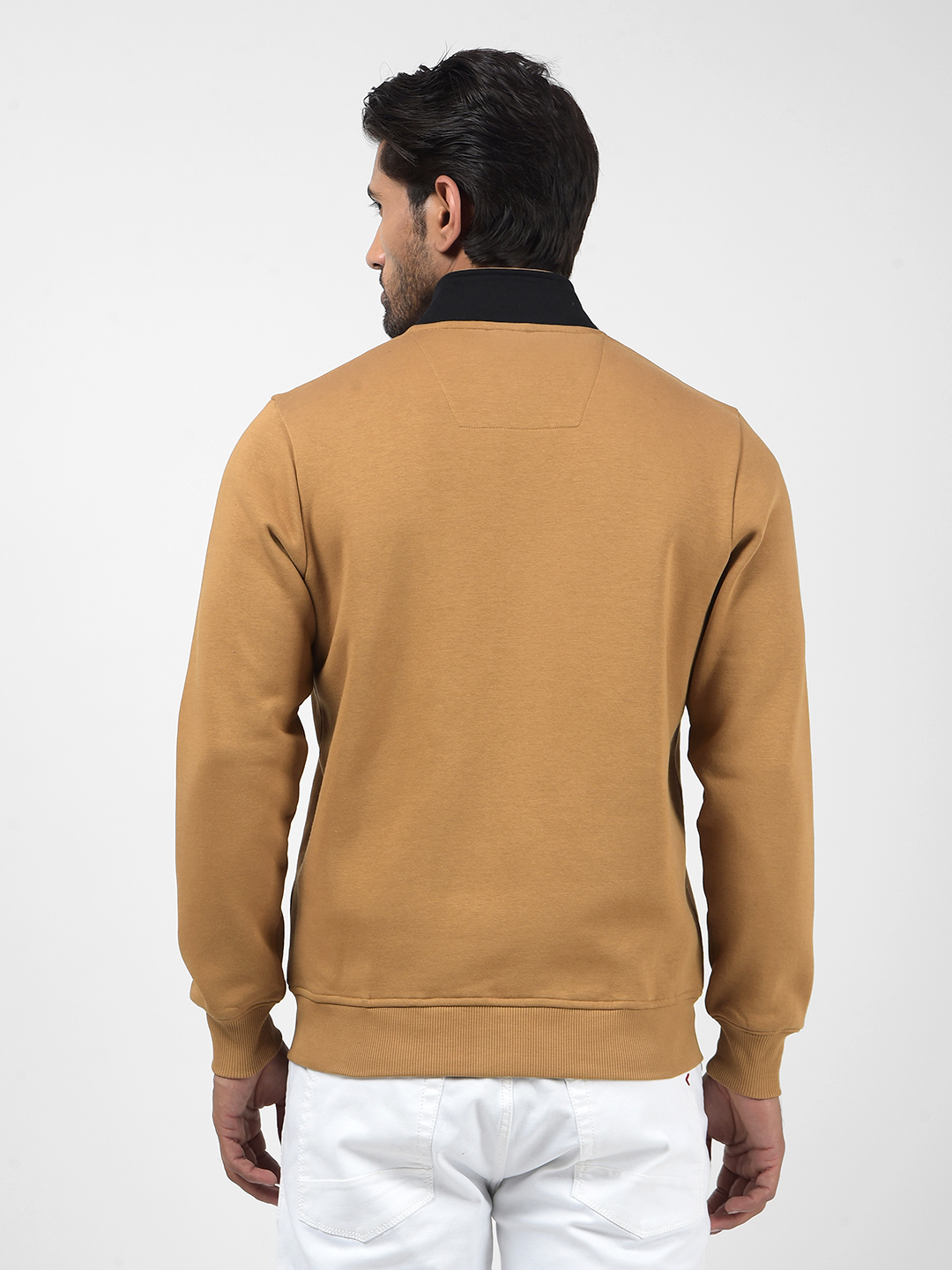 Numero Uno Men Color Block Brown Sweat Shirt